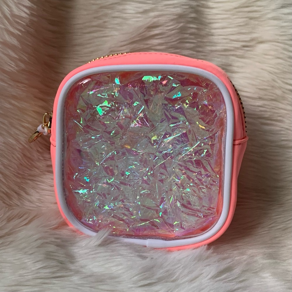 Stone Clover Lane Clear Front Mini Pouch in Mango